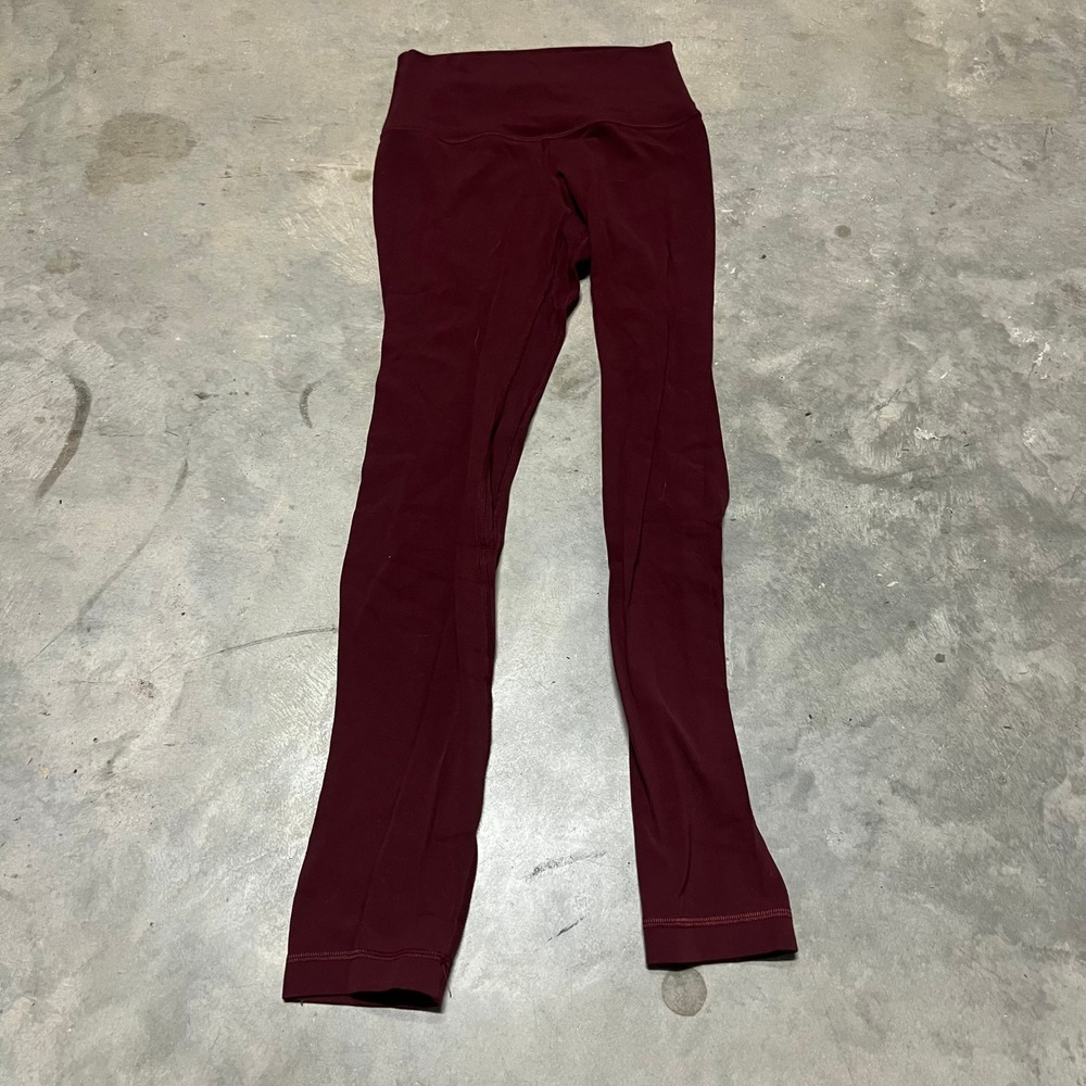 Lululemon Align High-Rise Pant 25 Burgundy Maroon Nulu Yoga Leggings Size 4